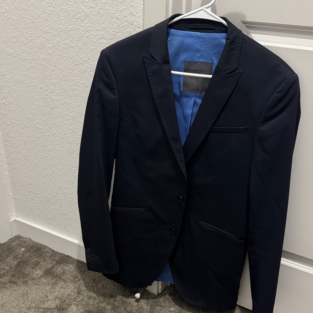 Zara Navy Blazer with Blue Lining